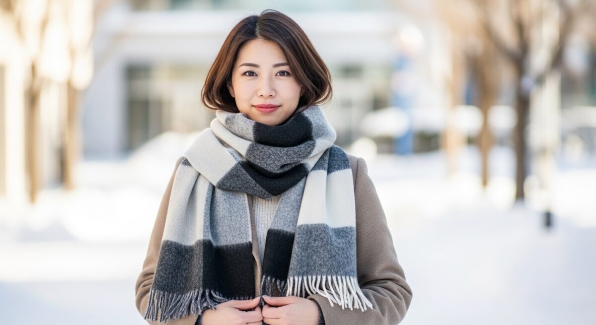 おしゃれを格上げするマフラーの巻き方のコツ